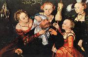 Lucas  Cranach Hercules Onfale oil painting artist